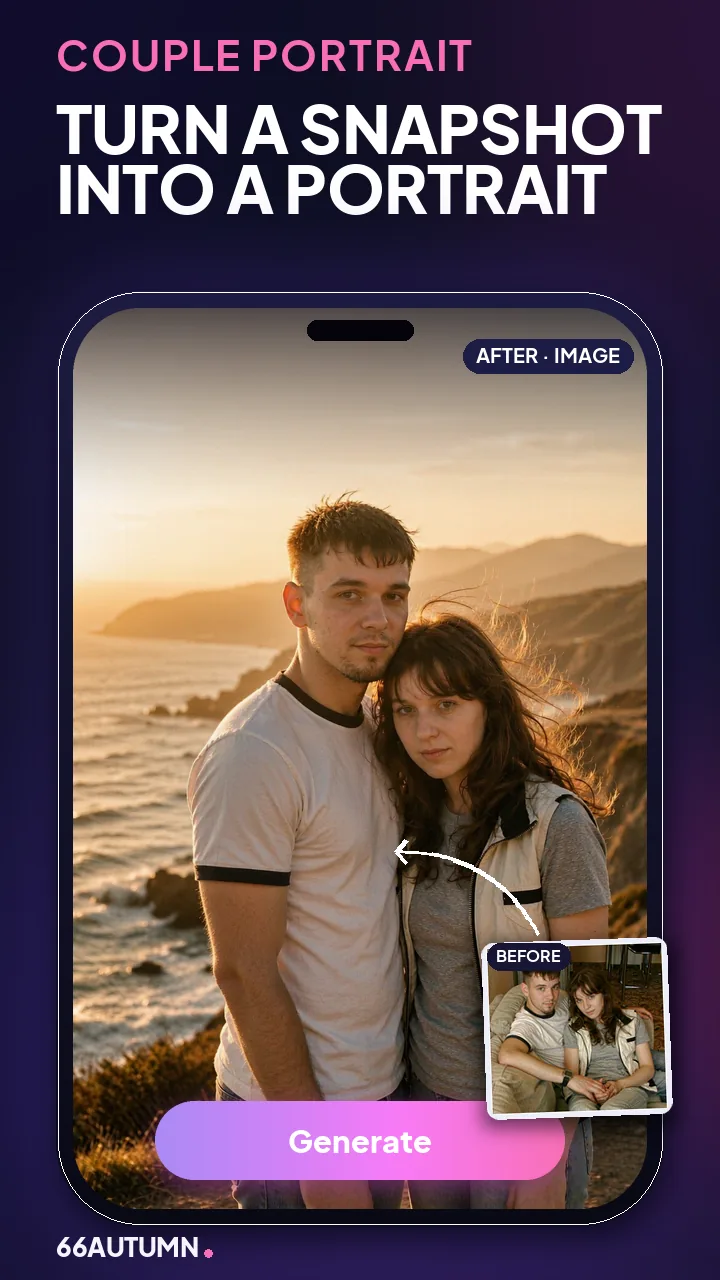 Couple Portrait template screen